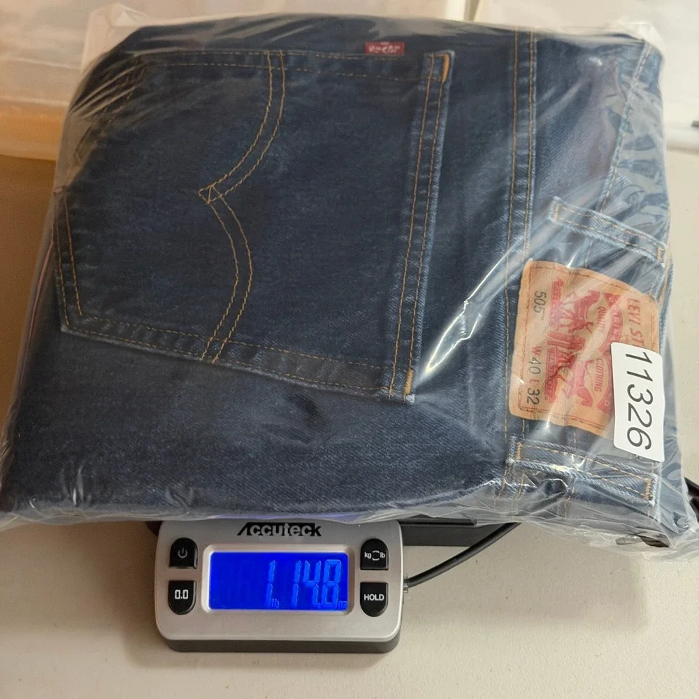 Levis 505 Regular Fit Straight Leg Jeans Mens‎ 40x32 Blue Dark Wash 00505-0216